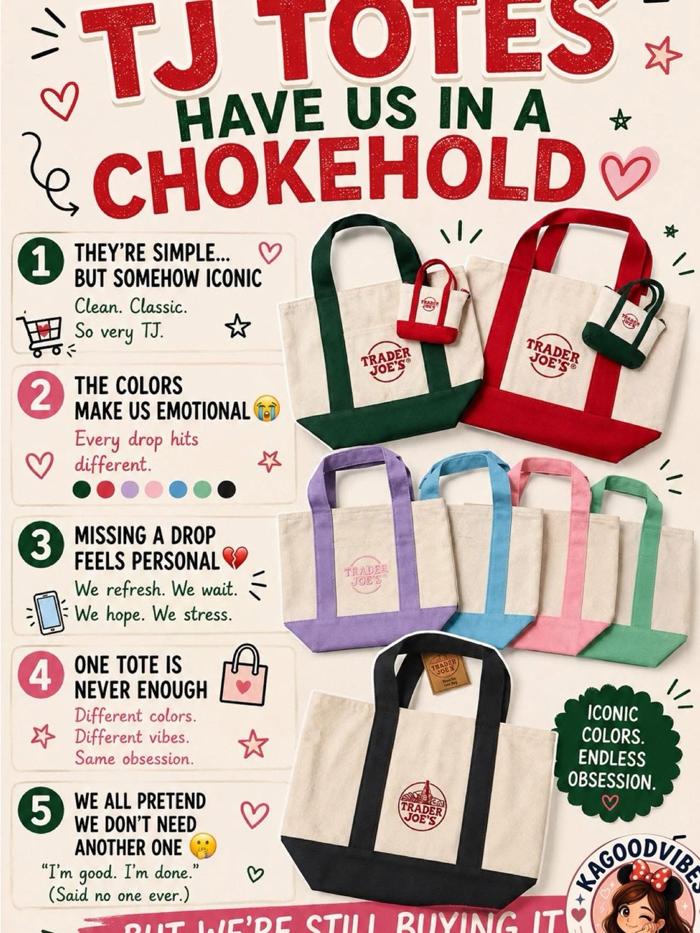 Trader Joe's Canvas Tote Bags